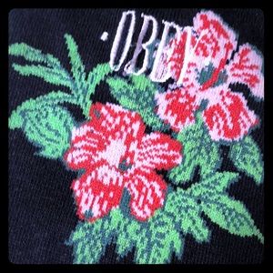 Obey Other - NWT OBEY crew socks Navy blue with flowers 🌺 Obey Other - NWT OBEY crew socks Navy blue with flowers 🌺